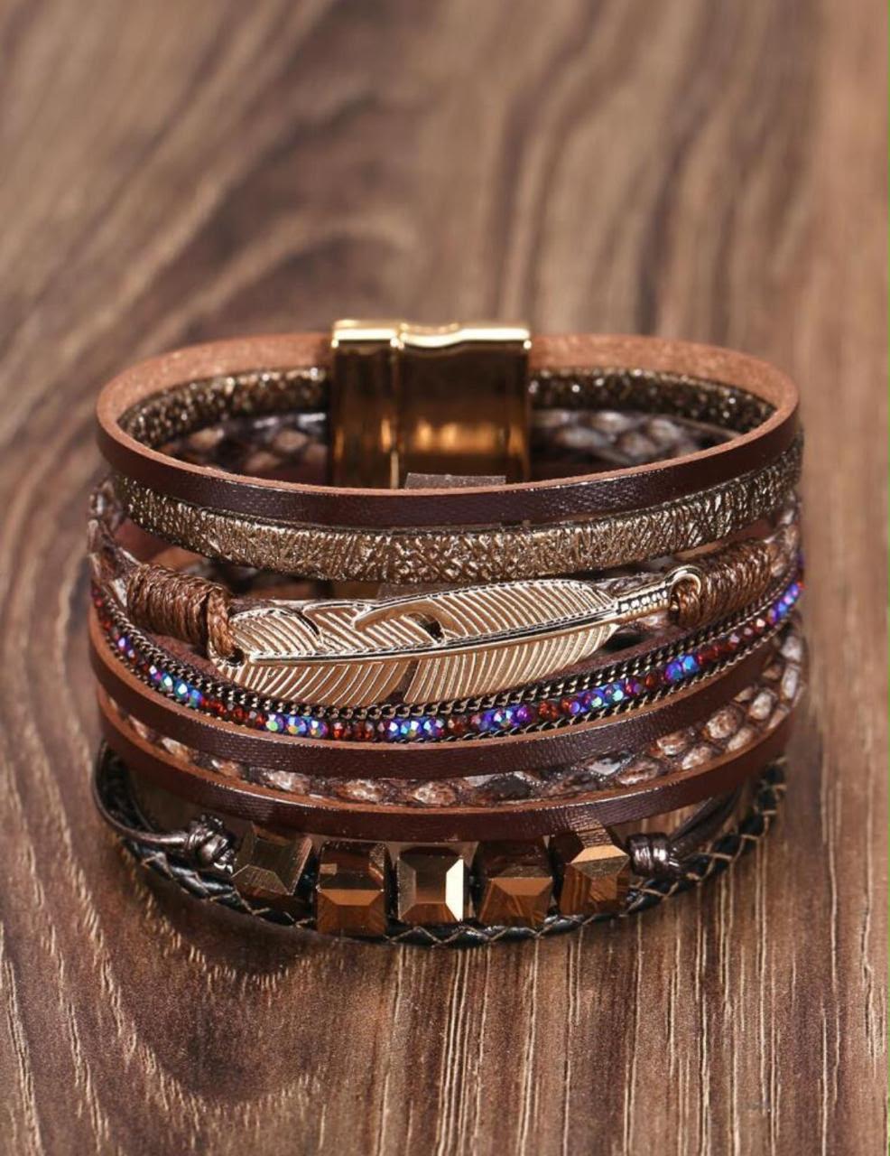 Heritage Brown Layered Bracelet