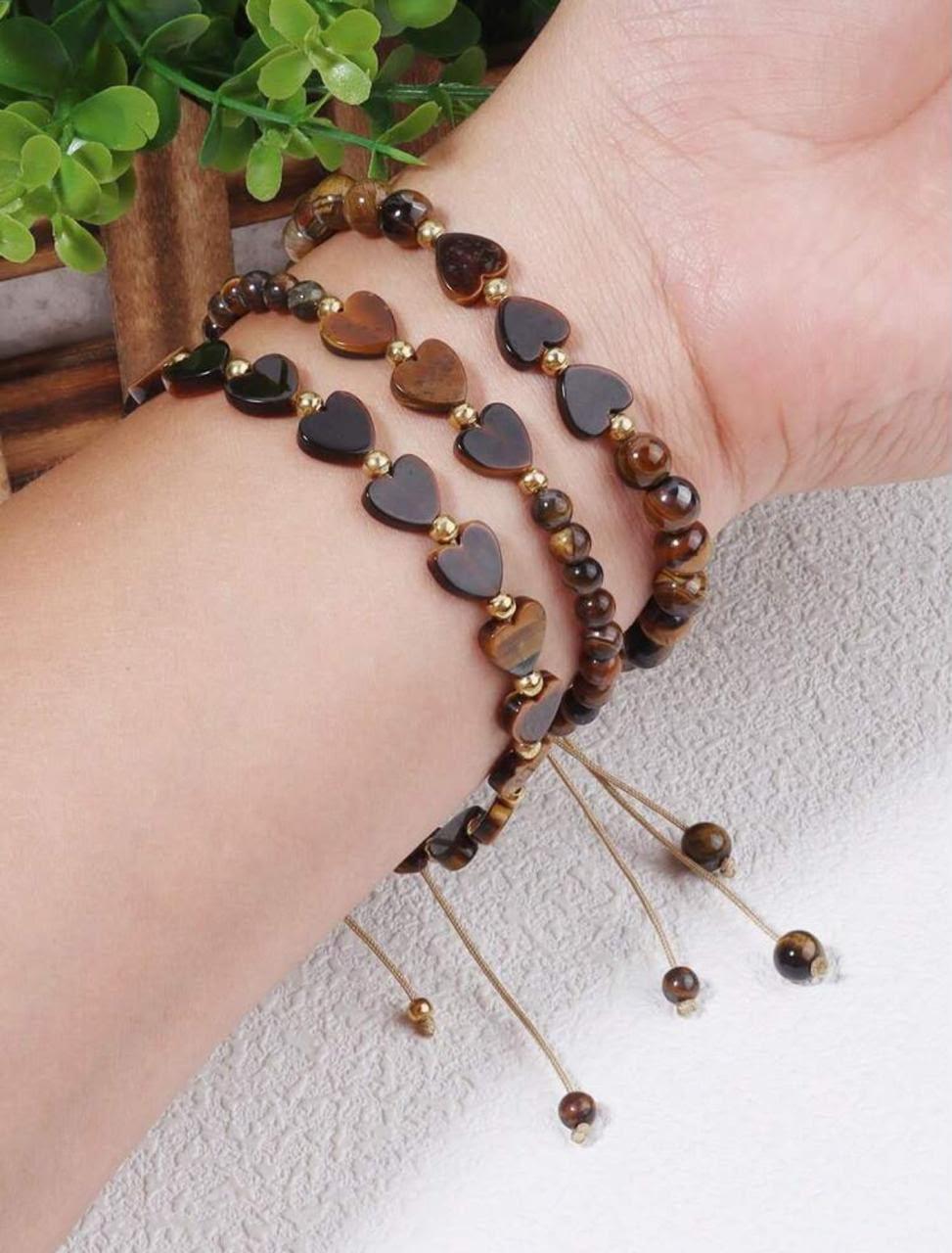 Tiger Eye Heart Bracelet